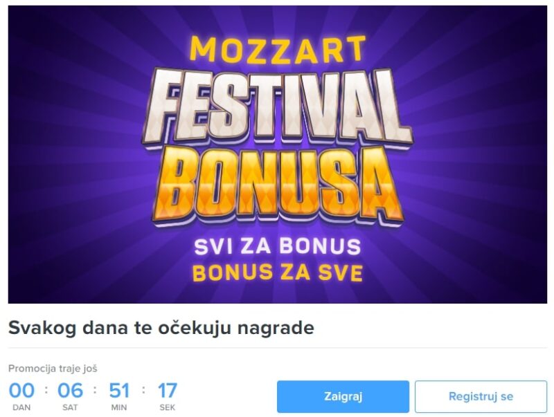 Mozzart Festival Bonusa