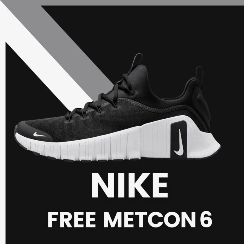 Nike Free Metcon 6 u crno-beloj kombinaciji, najbolje patike za teretanu za fleksibilnost, brzinu i snagu