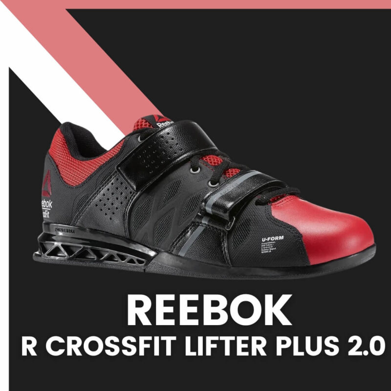 Reebok R Crossfit Lifter Plus 2.0 u crno-crvenoj boji sa duplim trakama i čvrstom petom
